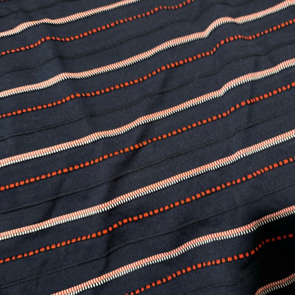 St John Patterned Knit Pencil Skirt, Navy Blue/Red, Size M - Picture 5 of 9